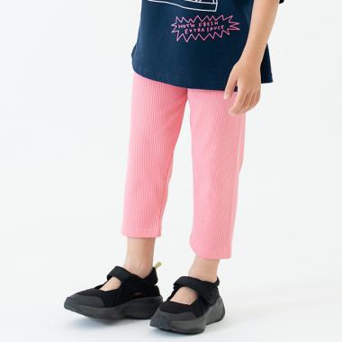 【365D.】防汚ムジリブ7分レギンス