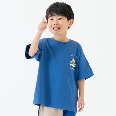 【綿100%】【365D.】夏満喫プリントワイド半袖Tシャツ