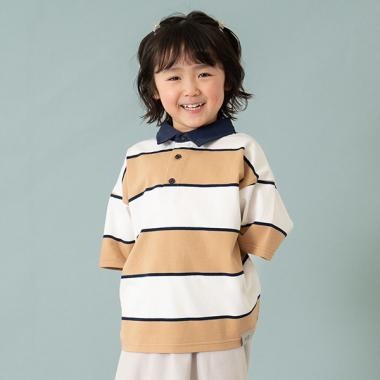 【親子リンク】Kids衿つきラガー半T