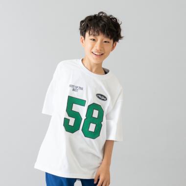 【綿100%】ナンバリングワイド半T