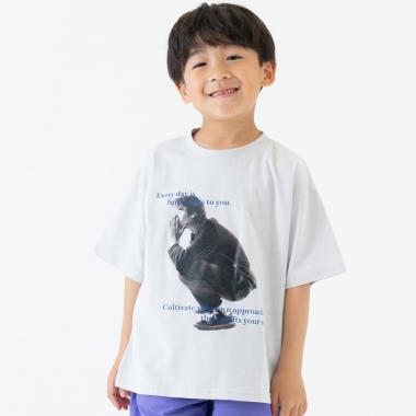 【綿100%】【365D】【親子リンク】Kids写真半T