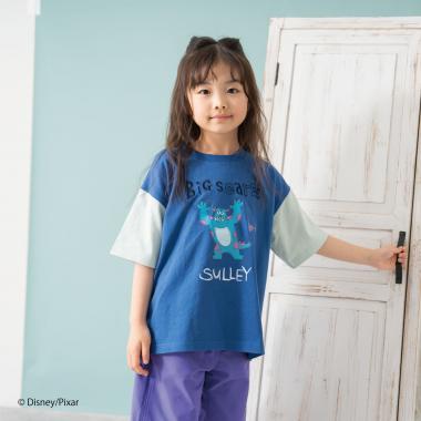 【モンスターズ・インク】手書きプリントワイド半T