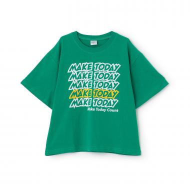 【綿100%】メッセージ5行ロゴ半袖T