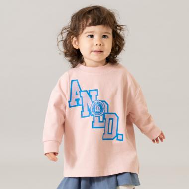 【USAコットン】ANDロゴカレッジワイドロンT