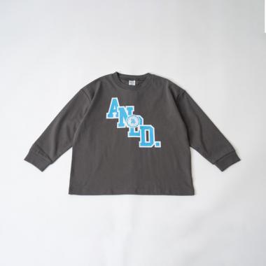 【USAコットン】ANDロゴカレッジワイドロンT