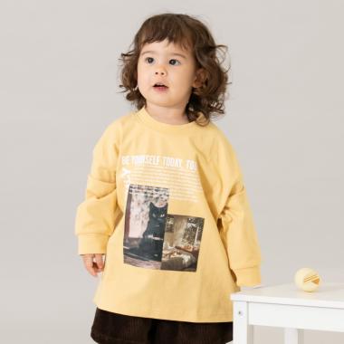 【USAコットン】CATフォトプリントロンT