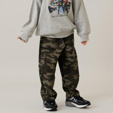 ストリート柄ワイドバルーンパンツ