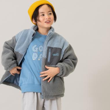 ボアスタンドブルゾン/あったか/アウター