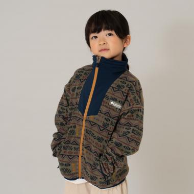 【Columbia】総柄フルジップフリース