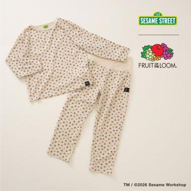 【セサミストリート×フルーツ】ワッフルパジャマ
