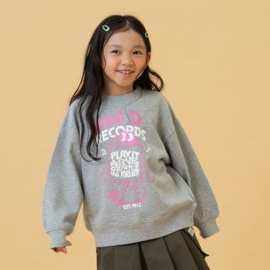 クラック加工スウェットプルオーバー