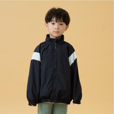 【フード収納可能】【撥水】肩切替ジップジャケット