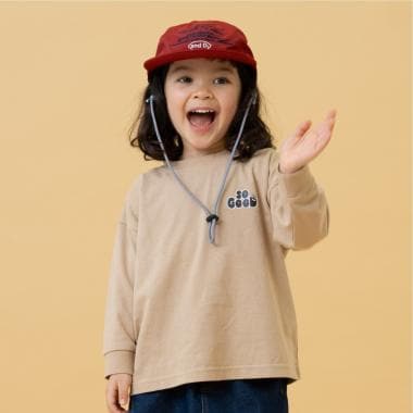 紐付きししゅうカラーキャップ