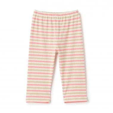 【365D】リブボーダー6分丈レギンス