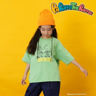 【パラッパラッパー】カラーワイド配色ロゴTシャツ