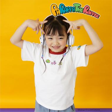【親子リンク】【パラッパラッパー】リンガー配色Tシャツ