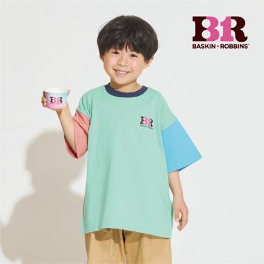 【サーティワン アイスクリーム】ワイドシルエットマルチカラーバックプリントTシャツ