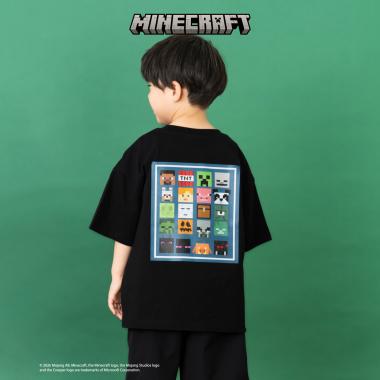 【マインクラフト】アイコンブロックバックTシャツ
