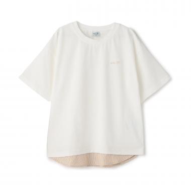 裾レイヤード風ワイドシルエット半袖T