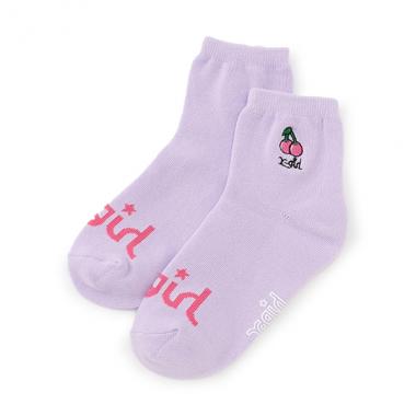 【人気商品再入荷】【直営店で取り扱い無し】ロゴ+チェリー刺しゅうソックス