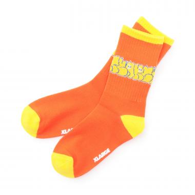 【人気商品再入荷】【直営店で取り扱い無し】グラフィティロゴクルーソックス