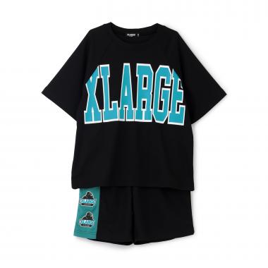 【人気商品再入荷】【直営店で取り扱い無し】配色ロゴ半袖T+ショートパンツセット