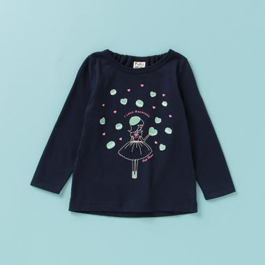 女の子×マカロンプリントTシャツ