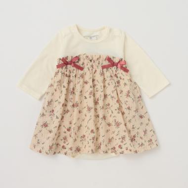 花柄ドッキングロンパース