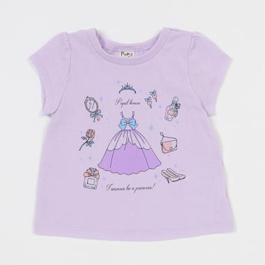 ドレス女の子モチーフTシャツ