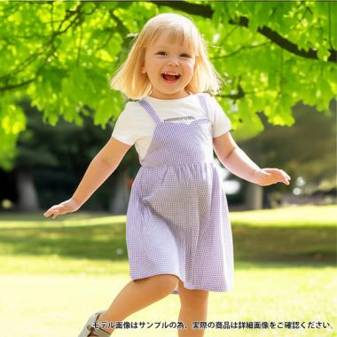 【セットアイテム】ショート丈Tシャツ・ギンガムチェックワンピ
