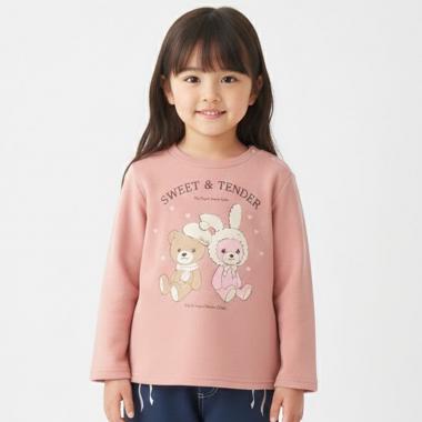 クマ&ウサギ裏毛プルオーバー