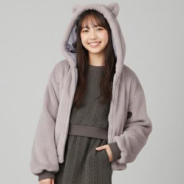 【milky coast】猫耳ファーパーカー
