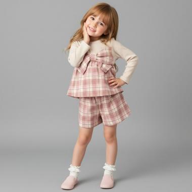 リボン＆チェックセットアップ