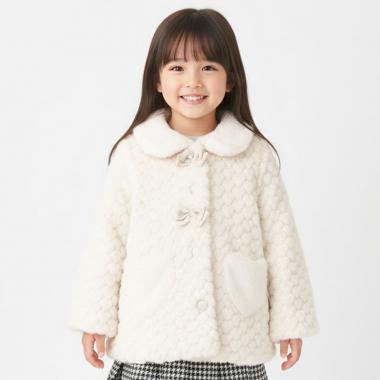 ハートモチーフフェイクファーコート