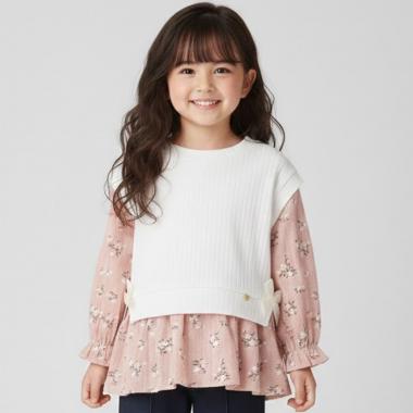 ニットベストドッキングチュニック