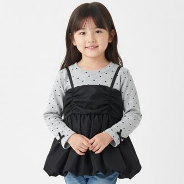 ハートドットビスチェドッキングトップス