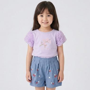 いちご刺しゅうバルーンパンツ