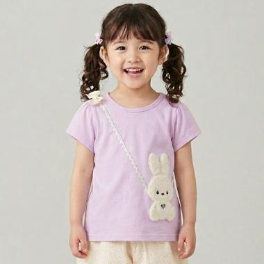 ウサギポシェットモチーフTシャツ