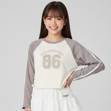 【milkycoast】ナンバーラグランTシャツ