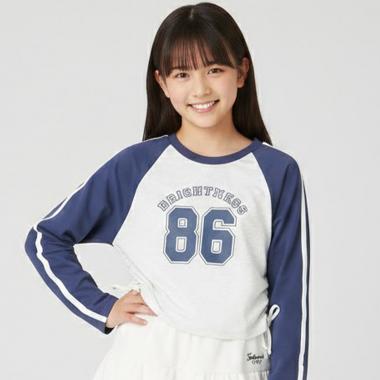 【milkycoast】ナンバーラグランTシャツ