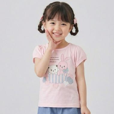 【990★ITEM】ねこ・うさぎガーリーアソートTシャツ