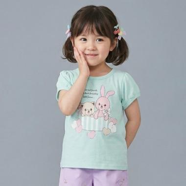 【990★ITEM】ねこ・うさぎガーリーアソートTシャツ