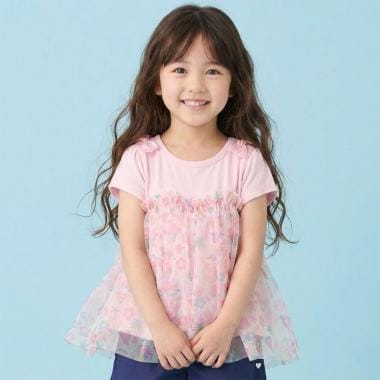 トロピカルチュールドッキングTシャツ