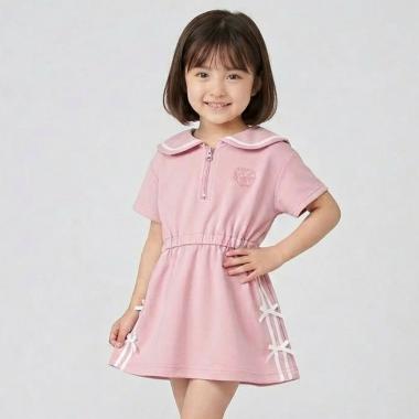 ハーフジップワンピース