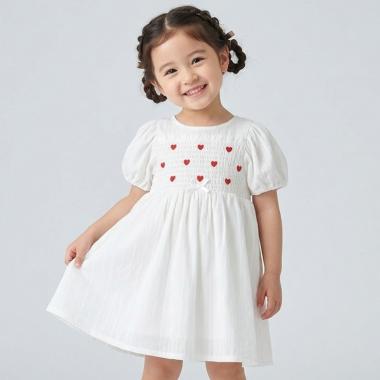 胸ハート刺しゅうワンピース