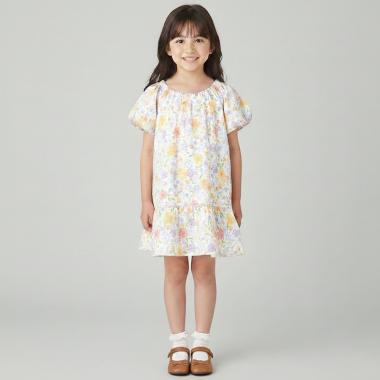 ニュアンス花柄ワンピース