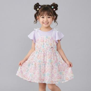 オリジナルプリントシフォンワンピース