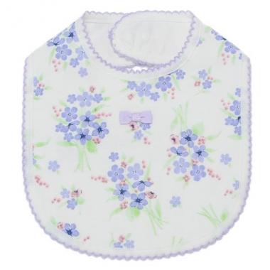 ミニリボンつき花柄スタイ