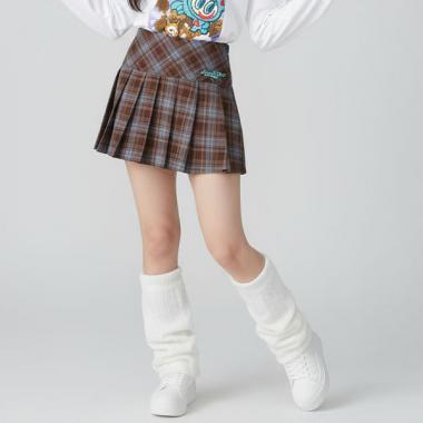 【エンジェルブルー】チェックプリーツスカパン