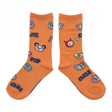 【エンジェルブルー】キャラクター総柄ソックス